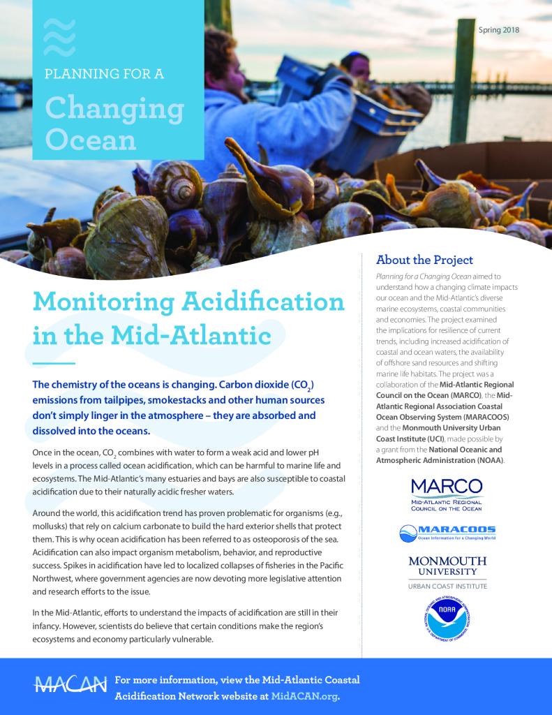 Monitoring Acidification in the Mid-Atlantic Fact Sheet PDF